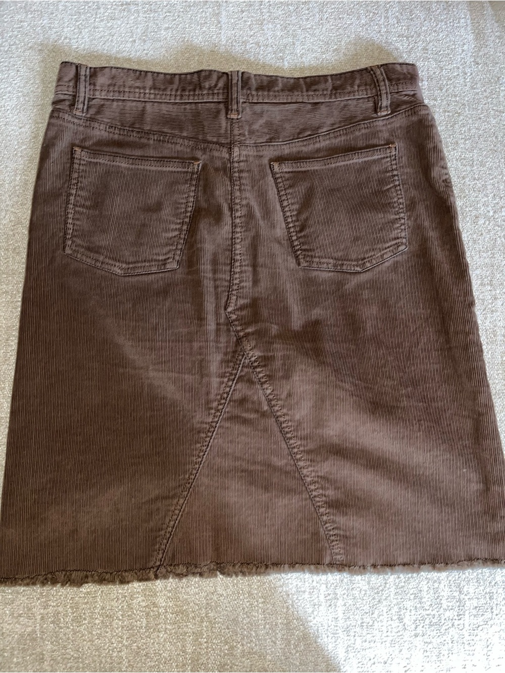 Ralph Lauren Chocolate Brown Corduroy Midi Skirt - Picture 2 of 4